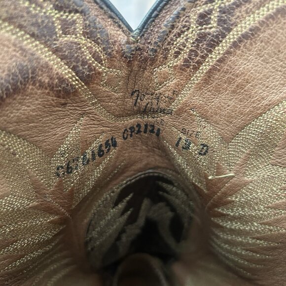 Tony Lama Vintage Caiman Western Cowboy Boots Mens 13 D - Picture 6 of 12